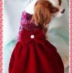 Dog Dress Christmas Dresses Red Velvet