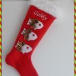 Cat Personalized Christmas Stocking: Custom With..