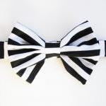 Black And White Stripe Bow Tie For Your Dog Or Cat..
