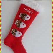 Cat Personalized Christmas Stocking: Custom With Your Cat Name