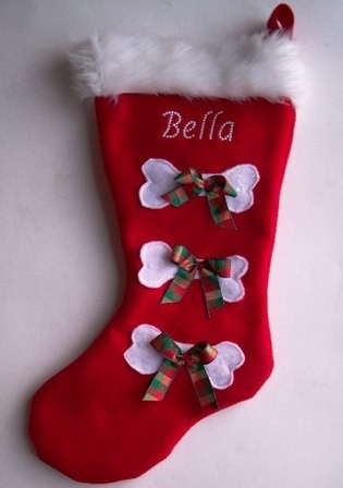 Pet Stocking Personalized Christmas Stocking With Your Dog's Name
